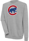 Main image for Antigua Chicago Cubs Mens Grey Victory Long Sleeve Crew Sweatshirt