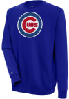 Main image for Antigua Chicago Cubs Mens Blue Victory Long Sleeve Crew Sweatshirt