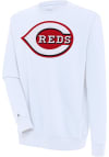 Main image for Antigua Cincinnati Reds Mens White Victory Long Sleeve Crew Sweatshirt