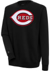 Main image for Antigua Cincinnati Reds Mens Black Victory Long Sleeve Crew Sweatshirt