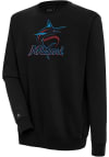 Main image for Antigua Miami Marlins Mens Black Victory Long Sleeve Crew Sweatshirt