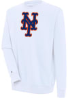 Main image for Antigua New York Mets Mens White Victory Long Sleeve Crew Sweatshirt