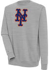 Main image for Antigua New York Mets Mens Grey Victory Long Sleeve Crew Sweatshirt