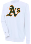 Main image for Antigua Oakland Athletics Mens White Victory Long Sleeve Crew Sweatshirt