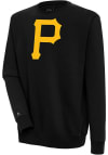 Main image for Antigua Pittsburgh Pirates Mens Black Victory Long Sleeve Crew Sweatshirt