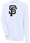 Main image for Antigua San Francisco Giants Mens White Victory Long Sleeve Crew Sweatshirt