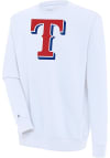 Main image for Antigua Texas Rangers Mens White Victory Long Sleeve Crew Sweatshirt