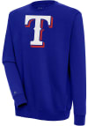 Main image for Antigua Texas Rangers Mens Blue Victory Long Sleeve Crew Sweatshirt