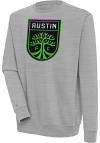 Main image for Antigua Austin FC Mens Grey Victory Long Sleeve Crew Sweatshirt