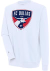 Main image for Antigua FC Dallas Mens White Victory Long Sleeve Crew Sweatshirt