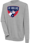 Main image for Antigua FC Dallas Mens Grey Victory Long Sleeve Crew Sweatshirt