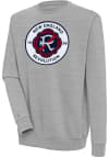 Main image for Antigua New England Revolution Mens Grey Victory Long Sleeve Crew Sweatshirt
