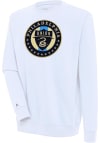 Main image for Antigua Philadelphia Union Mens White Victory Long Sleeve Crew Sweatshirt
