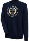 Main image for Antigua Philadelphia Union Mens Navy Blue Victory Long Sleeve Crew Sweatshirt