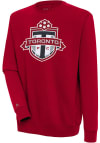 Main image for Antigua Toronto FC Mens Red Victory Long Sleeve Crew Sweatshirt