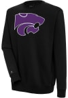 Main image for Mens K-State Wildcats Black Antigua Full Front Victory Crew Sweatshirt