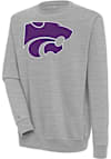 Main image for Mens K-State Wildcats Grey Antigua Full Front Victory Crew Sweatshirt