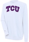 Main image for Antigua TCU Horned Frogs Mens White Victory Long Sleeve Crew Sweatshirt