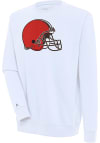 Main image for Antigua Cleveland Browns Mens White Victory Long Sleeve Crew Sweatshirt