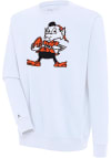 Main image for Antigua Cleveland Browns Mens White Victory Long Sleeve Crew Sweatshirt