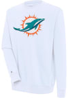 Main image for Antigua Miami Dolphins Mens White Victory Long Sleeve Crew Sweatshirt