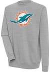 Main image for Antigua Miami Dolphins Mens Grey Victory Long Sleeve Crew Sweatshirt