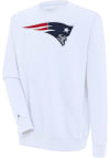 Main image for Antigua New England Patriots Mens White Victory Long Sleeve Crew Sweatshirt