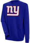 Main image for Antigua New York Giants Mens Blue Victory Long Sleeve Crew Sweatshirt