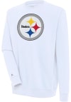 Main image for Antigua Pittsburgh Steelers Mens White Victory Long Sleeve Crew Sweatshirt