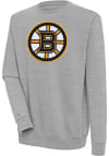 Main image for Antigua Boston Bruins Mens Grey Victory Long Sleeve Crew Sweatshirt