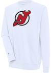 Main image for Antigua New Jersey Devils Mens White Victory Long Sleeve Crew Sweatshirt