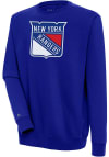 Main image for Antigua New York Rangers Mens Blue Victory Long Sleeve Crew Sweatshirt