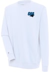 Main image for Antigua Carolina Panthers Mens White Victory Long Sleeve Crew Sweatshirt