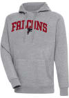 Main image for Antigua Atlanta Falcons Mens Grey Chenille Logo Victory Long Sleeve Hoodie