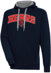 Main image for Antigua Chicago Bears Mens Navy Blue Chenille Logo Victory Long Sleeve Hoodie