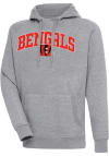 Main image for Antigua Cincinnati Bengals Mens Grey Chenille Logo Victory Long Sleeve Hoodie