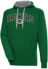 Main image for Antigua Green Bay Packers Mens Green Chenille Logo Victory Long Sleeve Hoodie