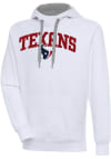Main image for Antigua Houston Texans Mens White Chenille Logo Victory Long Sleeve Hoodie