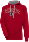 Main image for Antigua Houston Texans Mens Red Chenille Logo Victory Long Sleeve Hoodie