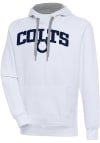 Main image for Antigua Indianapolis Colts Mens White Chenille Logo Victory Long Sleeve Hoodie