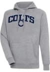 Main image for Antigua Indianapolis Colts Mens Grey Chenille Logo Victory Long Sleeve Hoodie