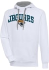 Main image for Antigua Jacksonville Jaguars Mens White Full Front Chain Chenille Victory Long Sleeve Hoodie