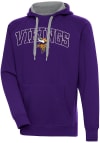 Main image for Antigua Minnesota Vikings Mens Purple Chenille Logo Victory Long Sleeve Hoodie