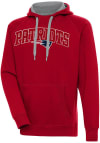 Main image for Antigua New England Patriots Mens Red Chenille Logo Victory Long Sleeve Hoodie