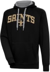 Main image for Antigua New Orleans Saints Mens Black Chenille Logo Victory Long Sleeve Hoodie