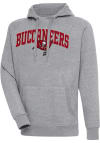 Main image for Antigua Tampa Bay Buccaneers Mens Grey Chenille Logo Victory Long Sleeve Hoodie