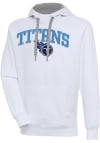 Main image for Antigua Tennessee Titans Mens White Chenille Logo Victory Long Sleeve Hoodie