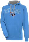 Main image for Antigua Tennessee Titans Mens Light Blue Chenille Logo Victory Long Sleeve Hoodie