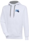 Main image for Antigua Tennessee Titans Mens White Chainstitch Victory Long Sleeve Hoodie