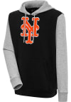 Main image for Antigua New York Mets Mens Black Chenille Logo Victory Long Sleeve Hoodie